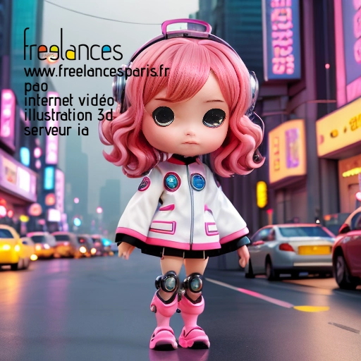 Pao mise en page internet vidéo illustration 3d serveur IA générative AI freelance paris studio de création magazines QTRVW9O0